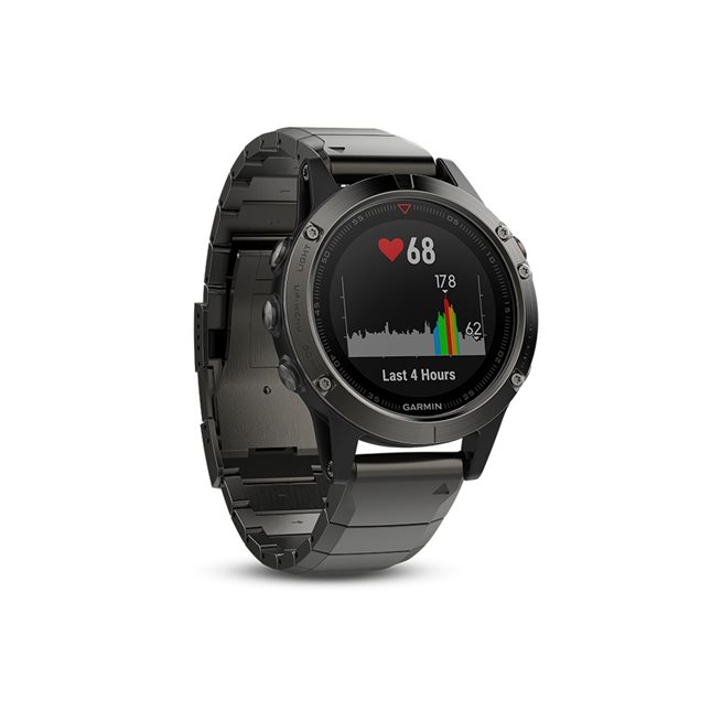 Garmin Skiffergrå fenix 5 med svart armband