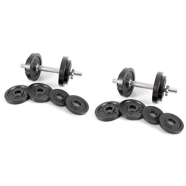 Hammer Dumbbell Set Black 30kg (2x item 6721)