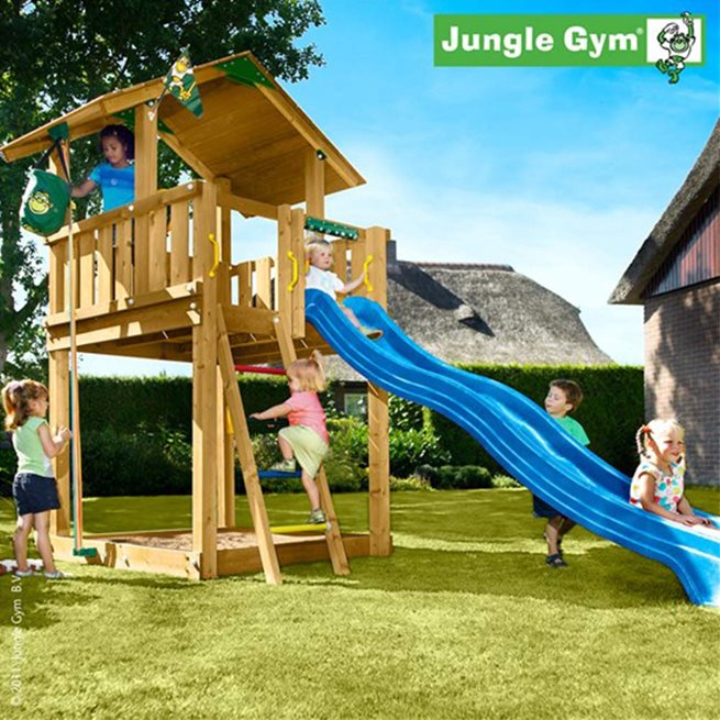 Jungle Gym Chalet lektorn komplett inkl. rutschkana