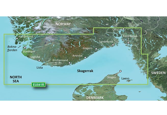 Oslo-Skagerak-Haugesund Garmin VEU041R - BlueChart g3 Vision mSD/SD