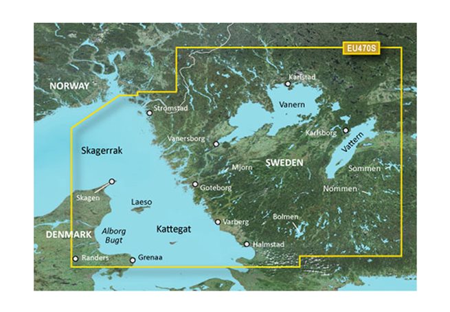 Strömstad till Halmstad Garmin VEU470S - BlueChart g3 mSD/SD