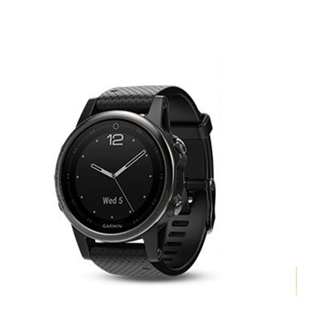 Svart fēnix 5S Sapphire med svart armband