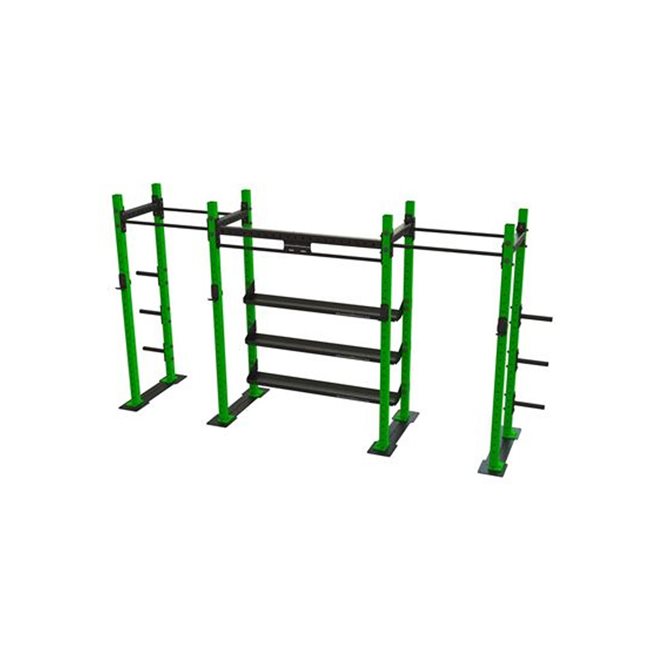 Element Fitness Power Rack With Shelves 2-1