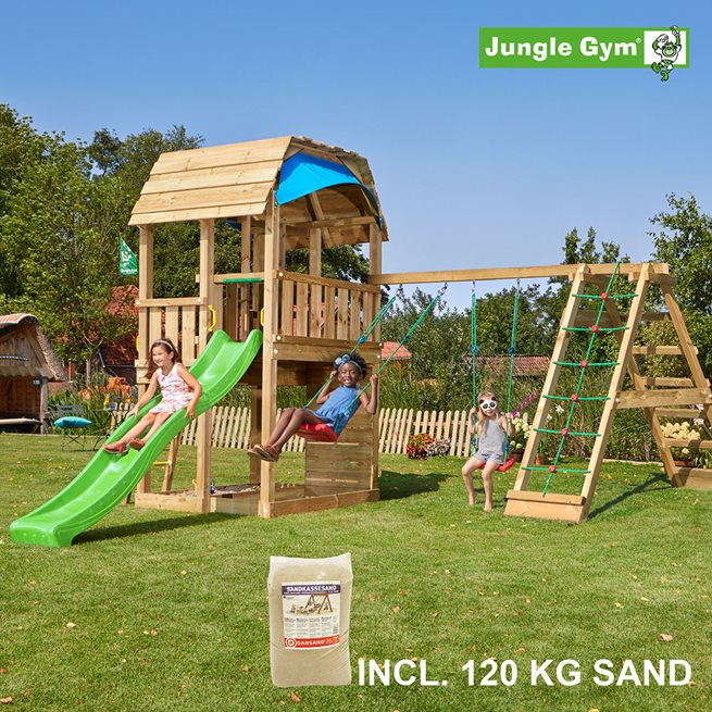 Jungle Gym Barn lektorn komplett inkl. Climb 120 kg sand