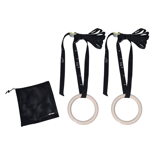 Tunturi Fitness Gym Rings Wood 23 cm