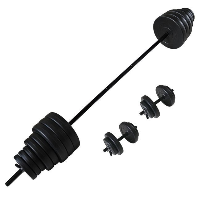 Tunturi Fitness Vinyl Barbell/Dumbbell Set 50kg