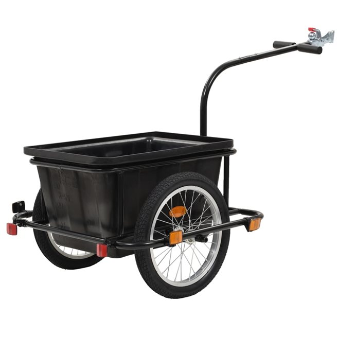 vidaXL Cykelvagn 50 L svart