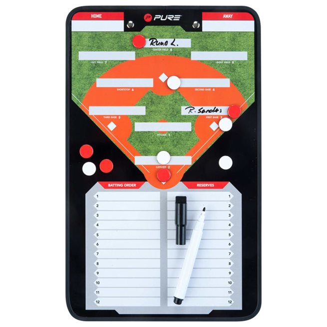 vidaXL Dubbelsidig taktikplatta för baseball 35x22 cm