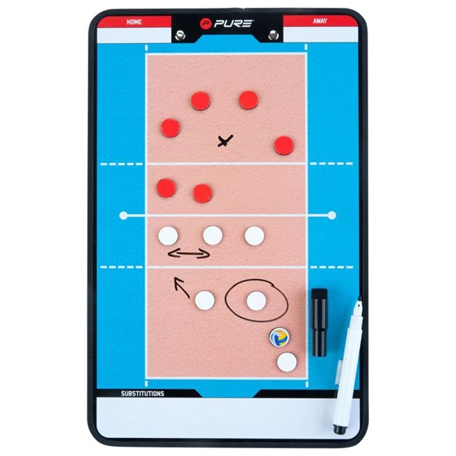 vidaXL Dubbelsidig taktikplatta volleyboll 35x22 cm