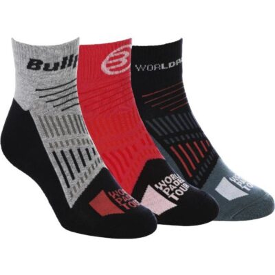 Bullpadel 3-Pair Socks Grey/Red/Black