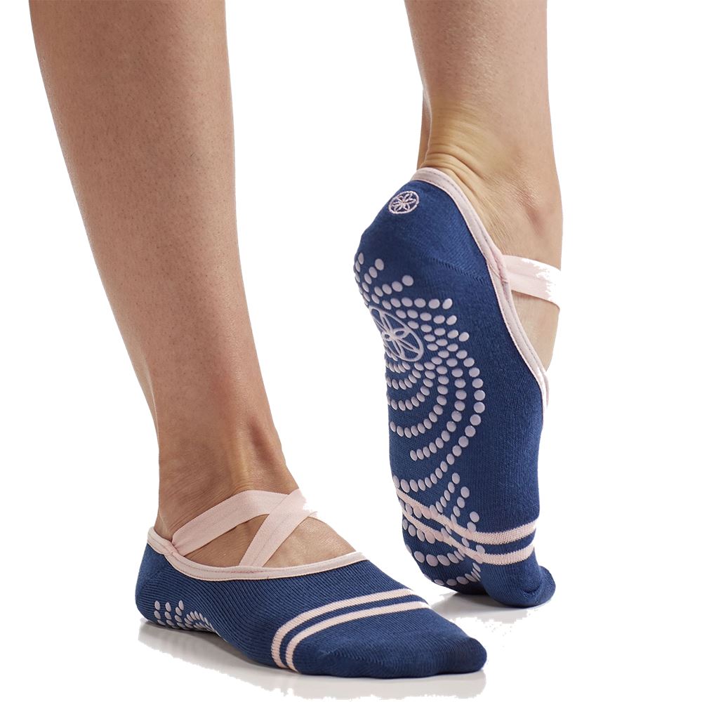 Gaiam Grippy Yoga Barre Socks Indigo