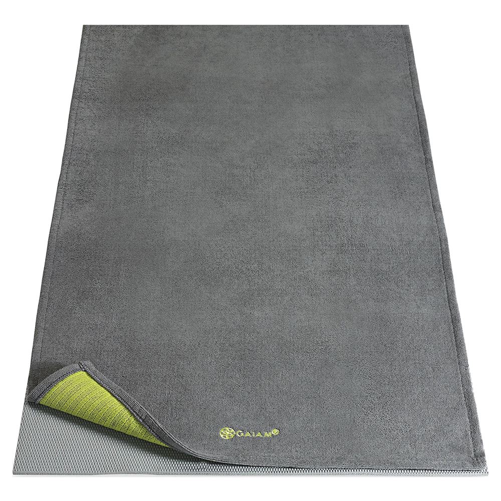 Gaiam Grippy Yoga Mat Towel Citron/Storm