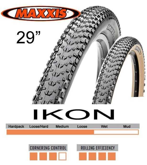 Maxxis Cykeldäck Ikon 2C 60 TPI 57-622 (29 x 2.20") kanttrådsCykeldäck svart