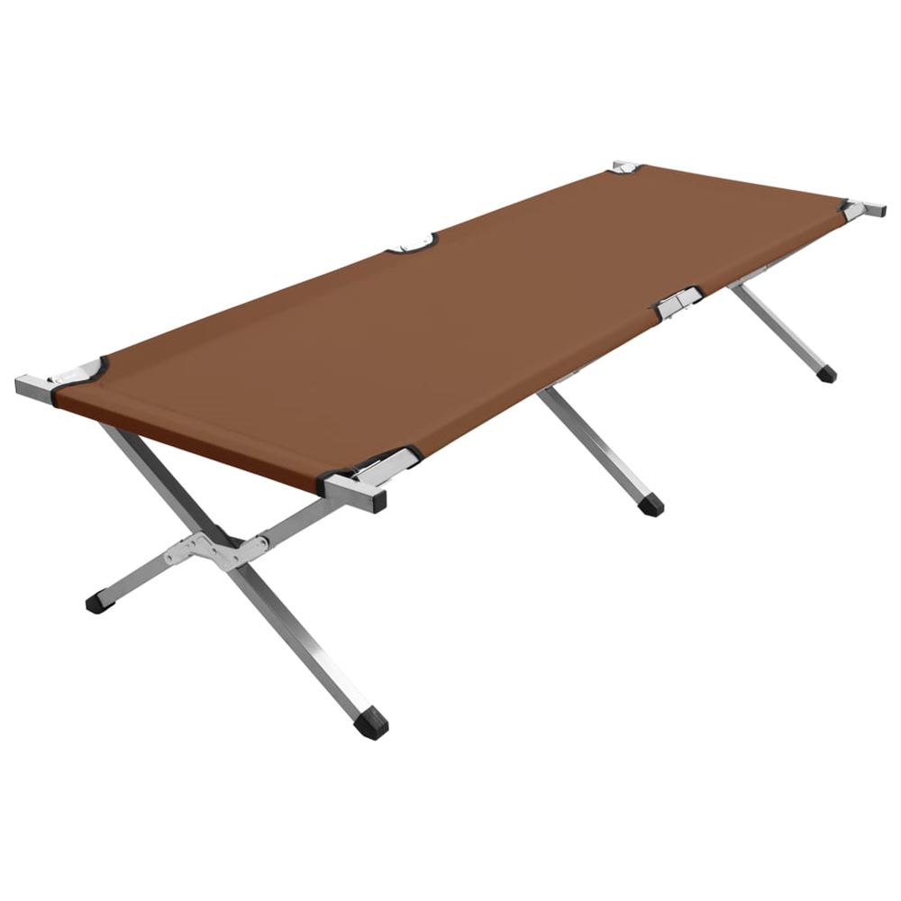 vidaXL Campingsäng 190x74x47XL brun