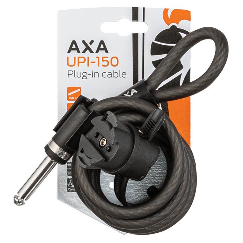 AXA Låsvajer Plug-in UPI 150cm 150cm Svart 150cm 150cm Svart