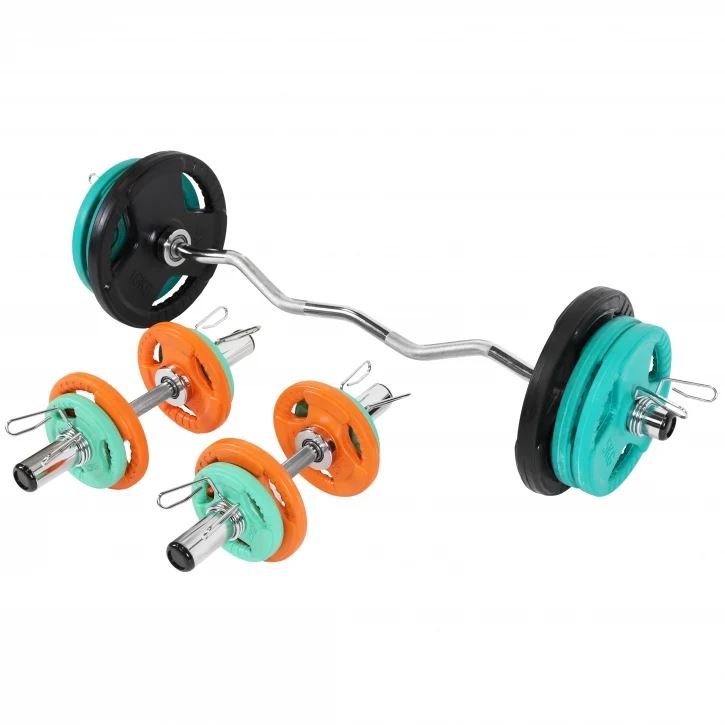 Gorilla Sports Curlstång Hantlar TRIGRIP 50 mm - 75kg
