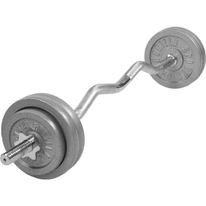 Gorilla Sports Curlstång IRON - 35kg