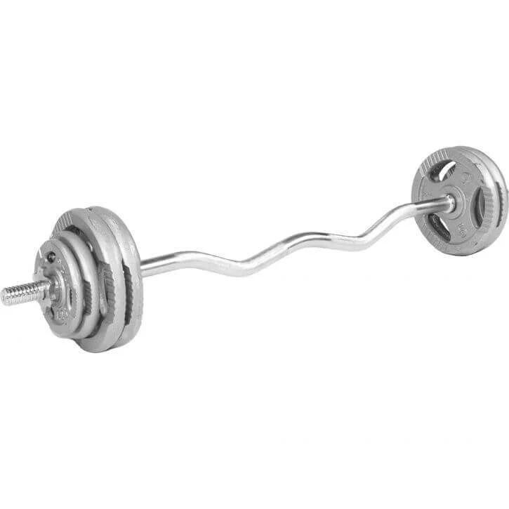 Gorilla Sports Curlstång TRIGRIP Gjutjärn - 35kg