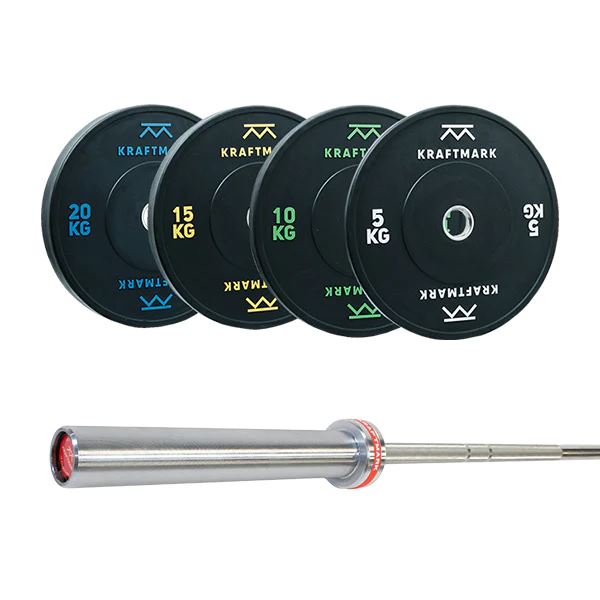 Kraftmark Internationellt Viktset 100 kg + Skivstång Cf 3.0