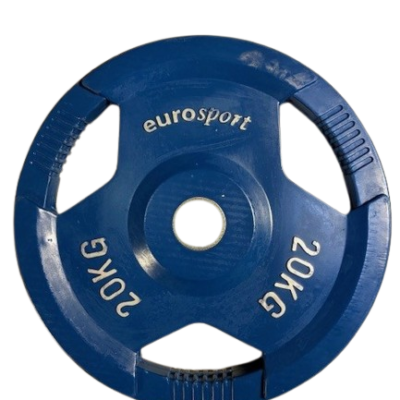 Viktskiva gummi blå 20 kg 50 mm