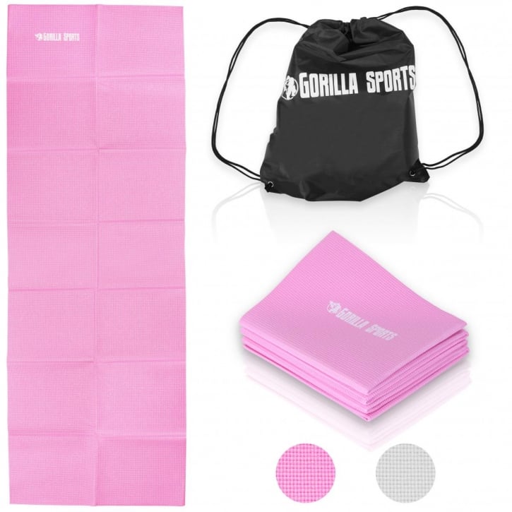 Yogamatta Vikbar 173x61cm Grå Rosa - Rosa