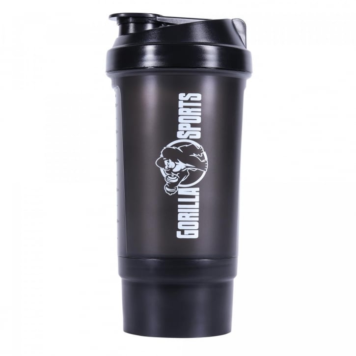 Shaker GS 500ml Pulverfack - Svart