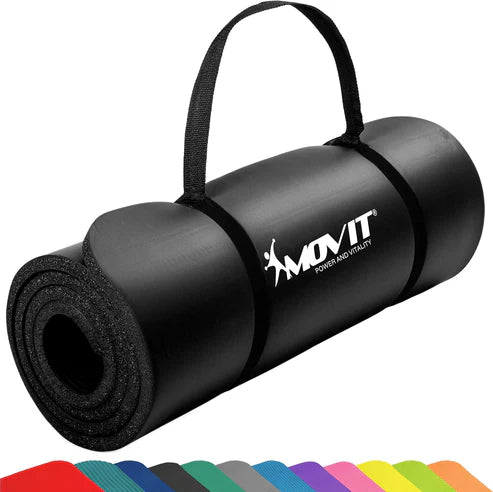 Träningsmatta Yogamatta Movit 190x100cm - Marinblå