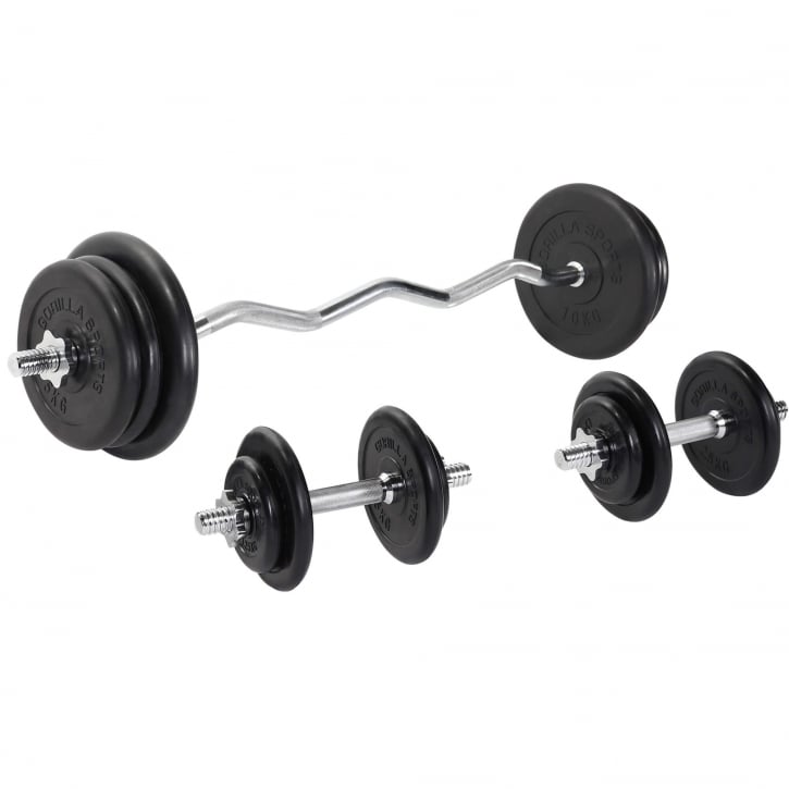 Curlstång Hantlar GUMMI 70kg