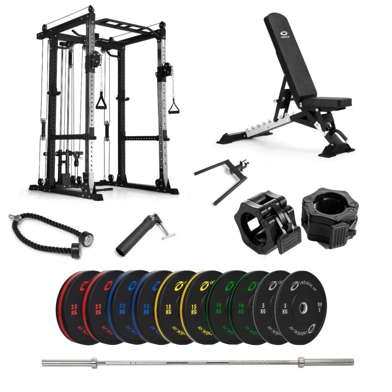Abilica - PR 550 Power Rack Bumper med bänk – 170 kg