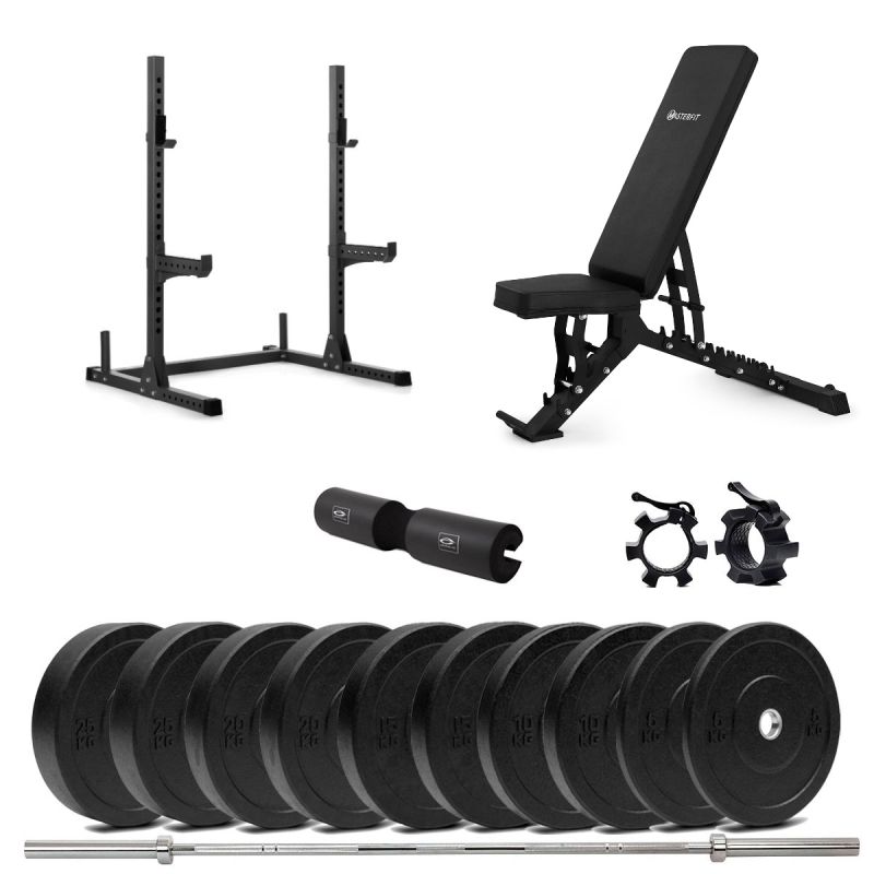 Masterfit - 200 Squat Rack Bumper Styrkepaket - 120 kg